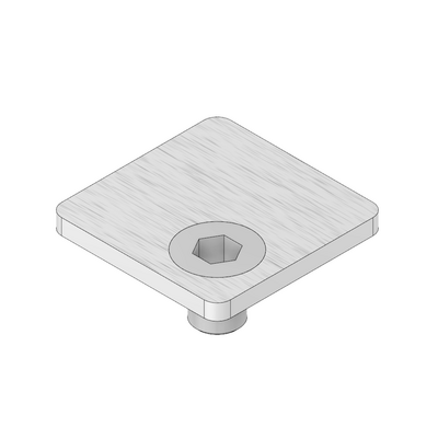 60-060-5 MODULAR SOLUTIONS ALUMINUM END CAP 32MM X 32MM W/HARDWARE